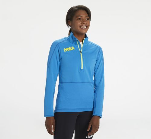 Hoka One One 1/2 Zip Midlayer Women's Running Tops Diva Blue | ZIWT-46213