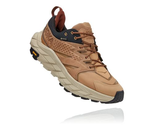 Hoka One One Anacapa Low GORE-TEX Men's Hiking Boots Tiger's Eye / Black | PTVL-58413