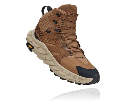 Hoka One One Anacapa Mid GORE-TEX Men's Hiking Boots Otter / Black | GQIT-03475