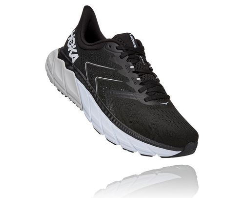 Hoka One One Arahi 5 Women's Road Running Shoes Black / White | NIGU-82603
