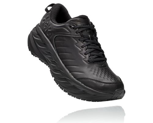 Hoka One One Bondi Sr Men's Road Running Shoes Black / Black | MWIP-07253