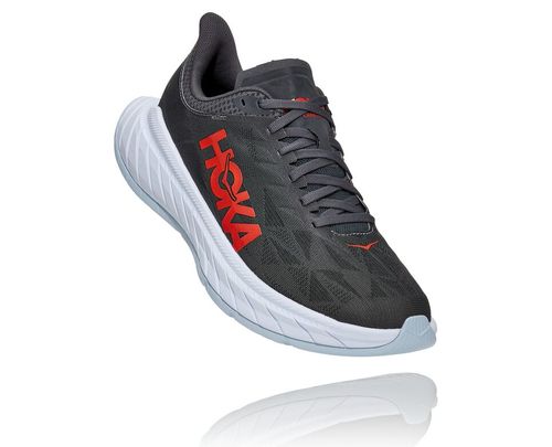 Hoka One One Carbon X 2 Men's Road Running Shoes Dark Shadow / Fiesta | VZDA-84120