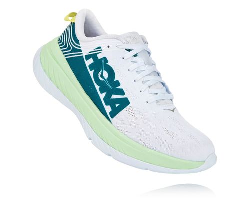 Hoka One One Carbon X Men's Road Running Shoes Green Ash / White | IBFP-28079
