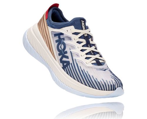 Hoka One One Carbon X-SPE All Gender Road Running Shoes Tofu / White | TKSH-36958