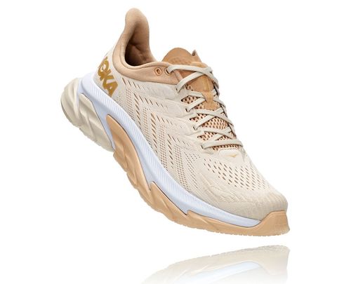 Hoka One One Clifton Edge Men's Road Running Shoes Almond Milk / Beige | FEJM-85063