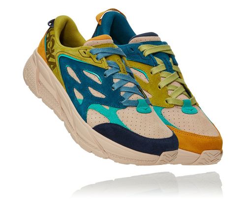 Hoka One One Clifton L Suede All Gender Running Shoes Multi / Shifting Sand | PBSX-53021