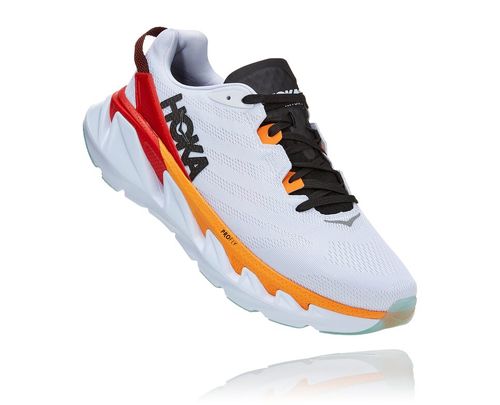 Hoka One One Elevon 2 Men's Road Running Shoes White / Blazing Orange | YRCJ-47690