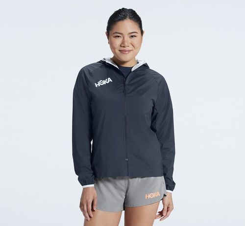 Hoka One One Full-Zip Wind Women's Jackets Outerspace | CUWE-35029