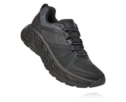 Hoka One One Gaviota 2 Men's Road Running Shoes Black / Dark Shadow | QLDH-31702