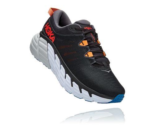 Hoka One One Gaviota 3 Men's Road Running Shoes Black / Castlerock | GPIF-82753