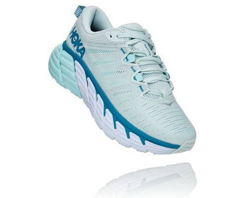 Hoka One One Gaviota 3 Women's Road Running Shoes Morning Mist / Blue Tint | MKWN-65218