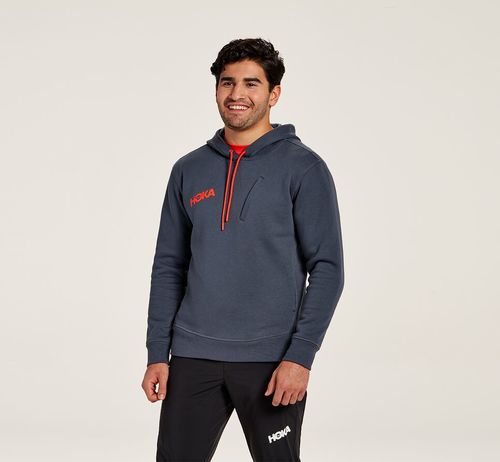 Hoka One One Hoodie Men's Hoodie Ombre Blue | LBKS-95210