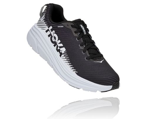 Hoka One One Rincon 2 Men's Road Running Shoes Black / White | POQJ-68513