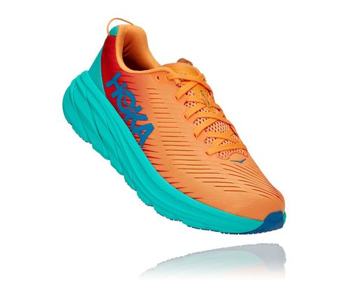 Hoka One One Rincon 3 Men's Road Running Shoes Blazing Orange / Fiesta | CSYW-64095