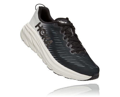 Hoka One One Rincon 3 Men's Road Running Shoes Black / White | RWNV-90548