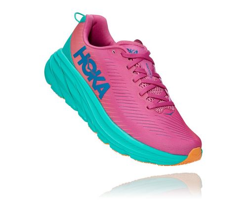 Hoka One One Rincon 3 Women's Road Running Shoes Phlox Pink / Atlantis | SWYN-24798