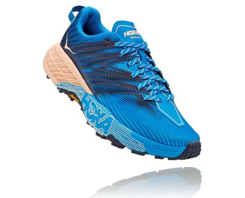 Hoka One One Speedgoat 4 Women's Trail Running Shoes Indigo Bunting / Bleached Apricot | ACPY-69132