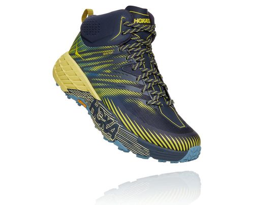 Hoka One One Speedgoat Mid GORE-TEX 2 Men's Hiking Boots Black Iris / Blue | XQMZ-75021