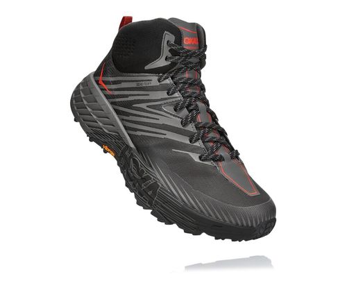 Hoka One One Speedgoat Mid GORE-TEX 2 Men's Hiking Boots Black Iris / Blue | ZSGJ-35784