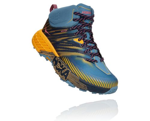 Hoka One One Speedgoat Mid GORE-TEX 2 Women's Trail Running Shoes Provincial Blue / Saffron | ELFZ-0