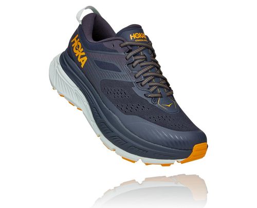 Hoka One One Stinson Atr 6 Men's Trail Running Shoes Ombre Blue / Saffron | EXUR-74821