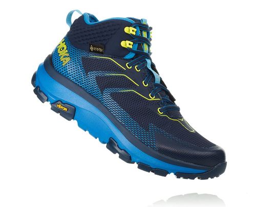 Hoka One One Toa GORE-TEX Men's Hiking Boots Black Iris / Blue | QKBR-25094