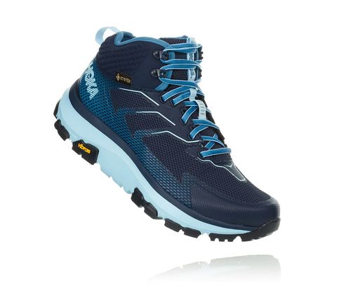 Hoka One One Toa GORE-TEX Women's Hiking Boots Black Iris / Aquamarine | EMUN-85142