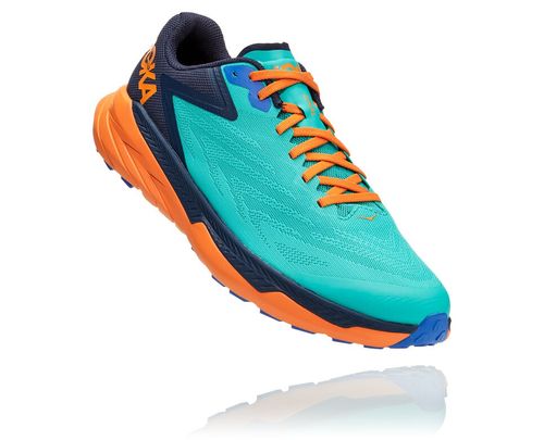 Hoka One One Zinal Men's Trail Running Shoes Atlantis / Outer Space | WUYP-28394